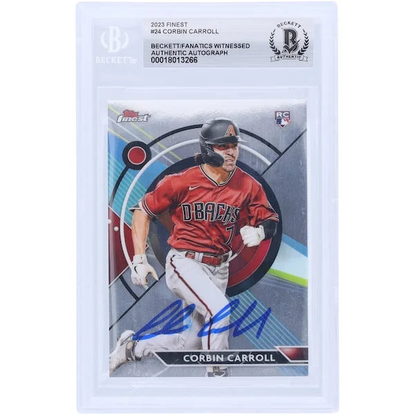 Corbin Carroll Arizona Diamondbacks Autographed 2023 Topps Finest #24 Beckett Fanatics Witnessed Authenticated Rookie Card - F2