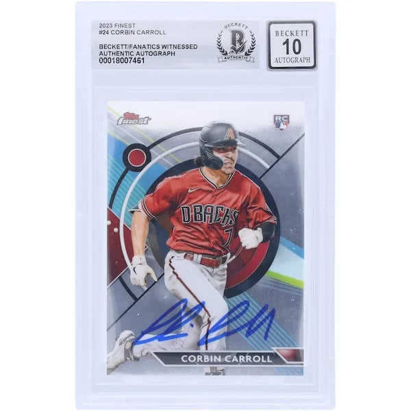 Corbin Carroll Signed 2023 Topps Finest #24 Rookie Card | Graded 10