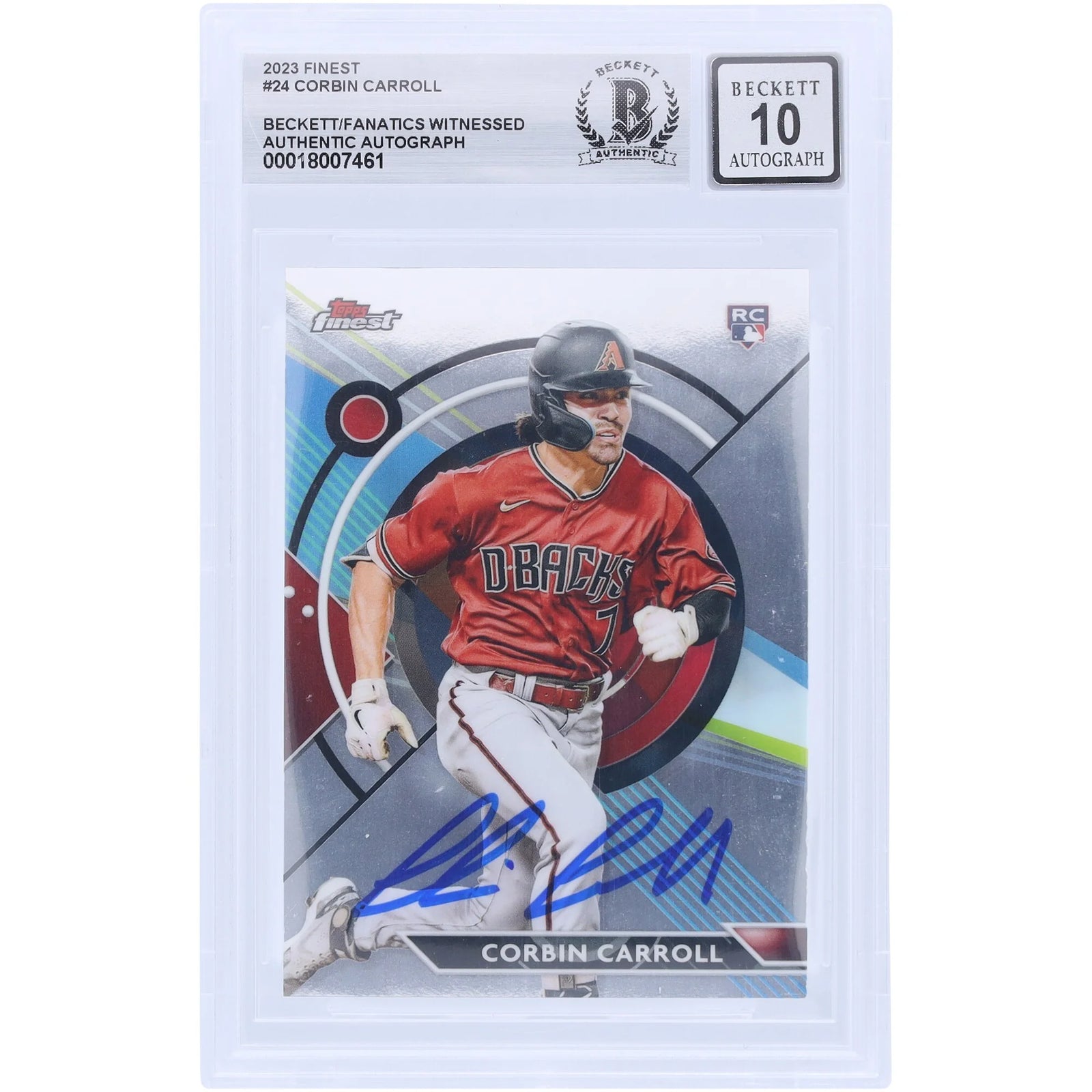 Corbin Carroll Signed 2023 Topps Finest #24 Rookie Card | Graded 10