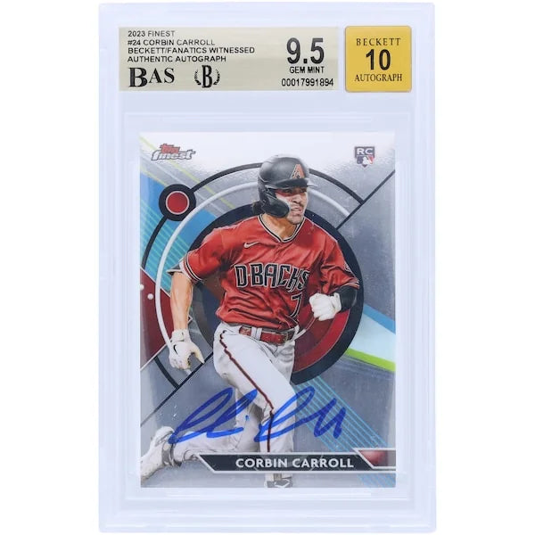 Corbin Carroll Signed 2023 Topps Finest #24 Rookie Card | BGS 9.5