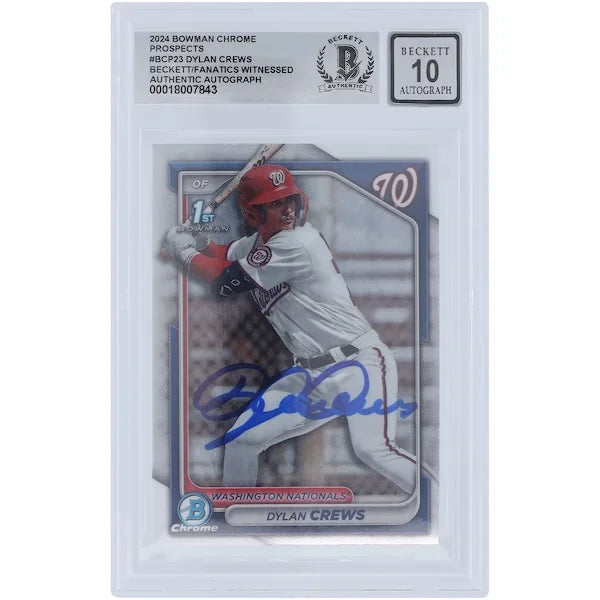 Dylan Crews Signed 2024 Bowman Chrome Prospects #BCP-23 | Graded 10