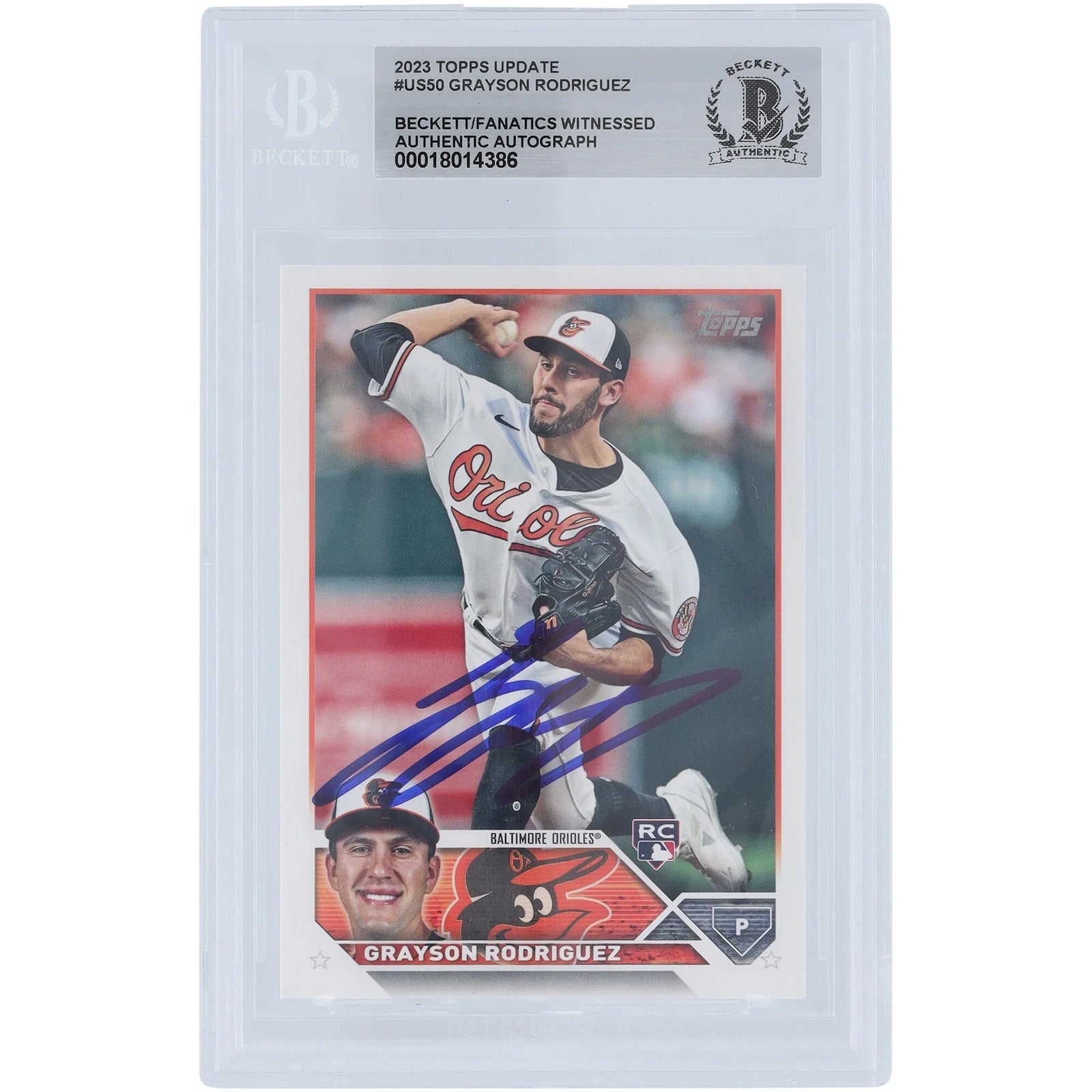 Grayson Rodriguez Signed 2023 Topps Update #US50 Rookie Card | Beckett Authenticated