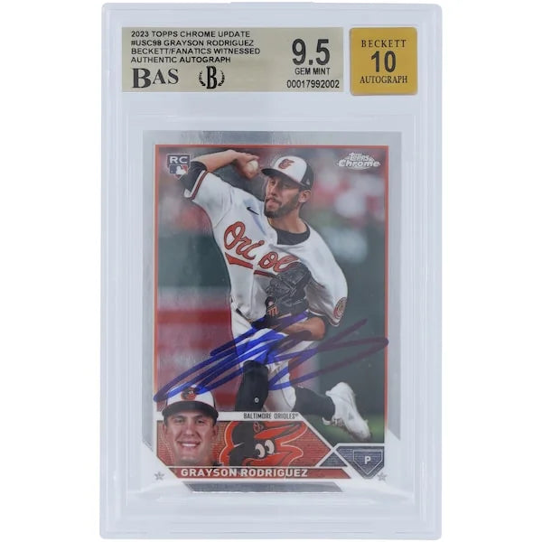 Grayson Rodriguez Signed 2023 Topps Chrome Update #USC98 | Graded 9.5 Rookie Card