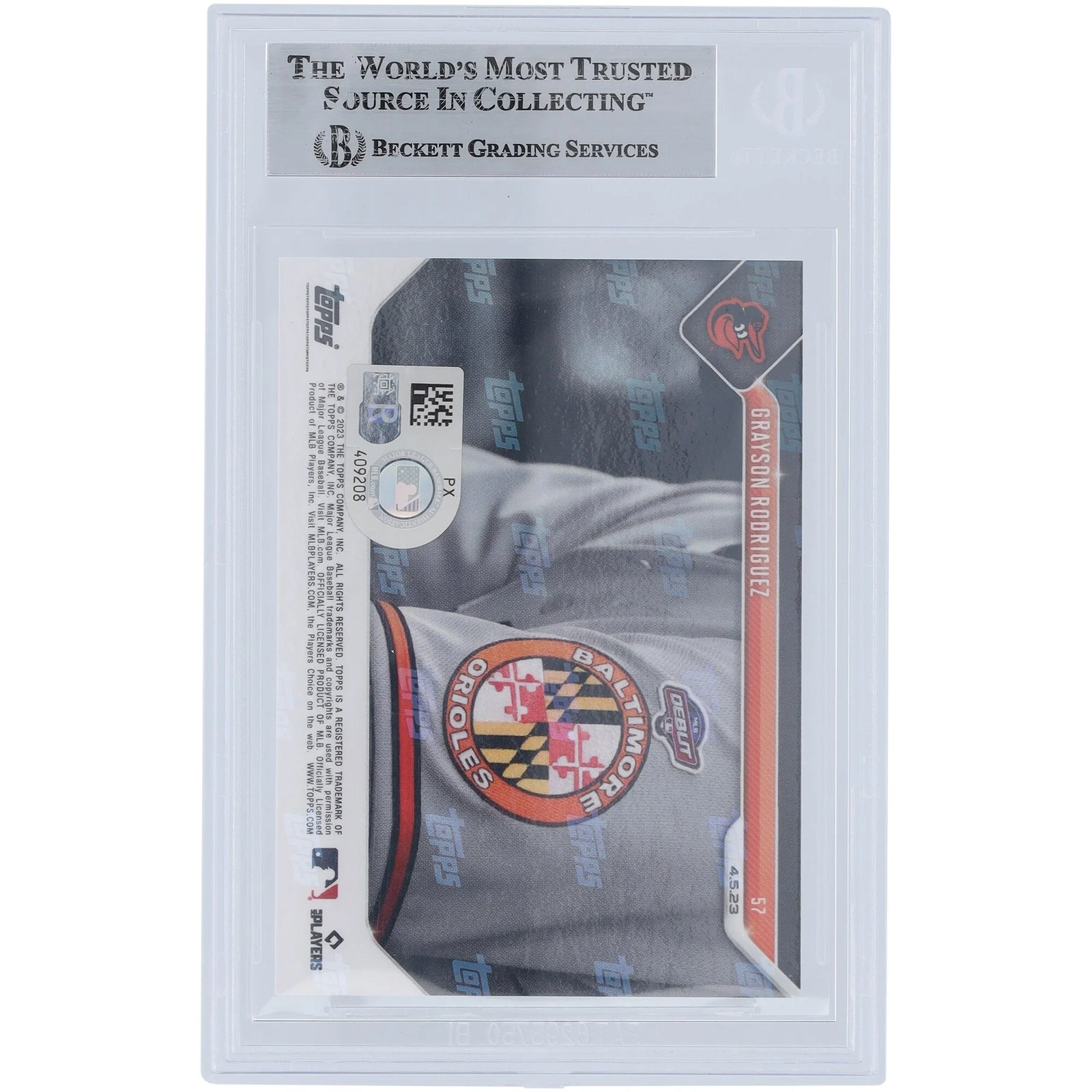 Grayson Rodriguez Signed 2023 Topps Now MLB Debut #57 | Rookie