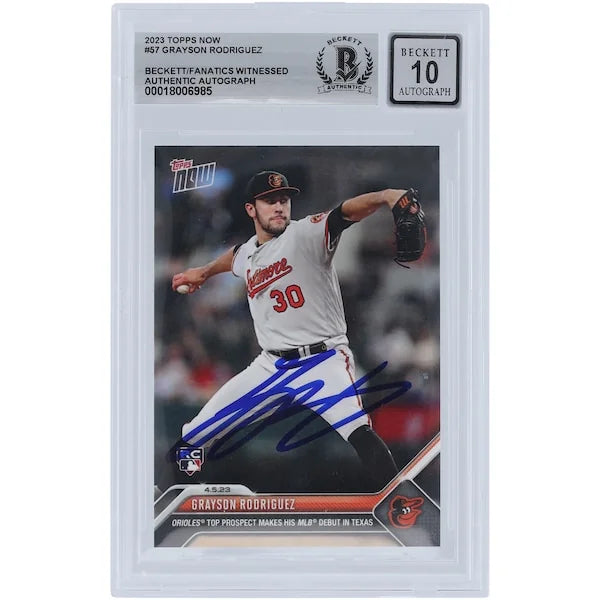Grayson Rodriguez Signed 2023 Topps Now MLB Debut #57 | Graded 10