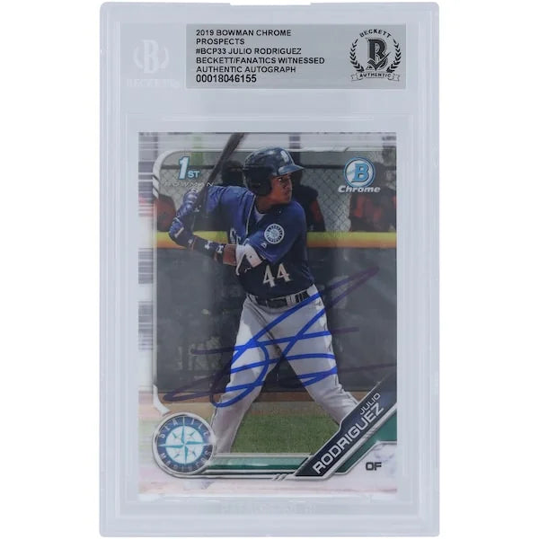 Julio Rodriguez Signed 2019 Bowman Chrome #BCP-33 | Authenticated