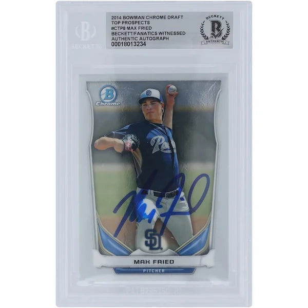Max Fried Signed 2014 Bowman Chrome Draft Top Prospects #CTP-8 | Authenticated