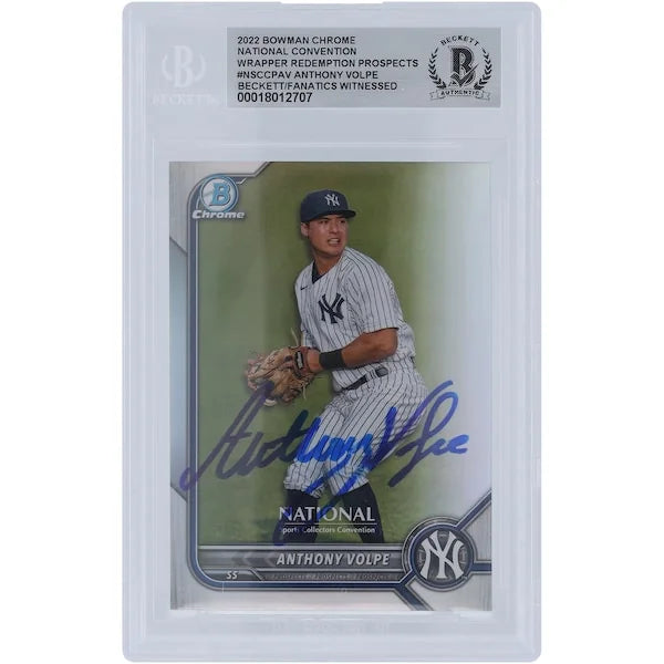 Anthony Volpe Signed 2022 Bowman Chrome Prospects Card | National Convention Redemption