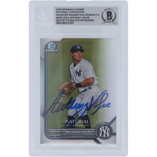 Anthony Volpe Signed 2022 Bowman Chrome Prospects Card | National Convention Redemption