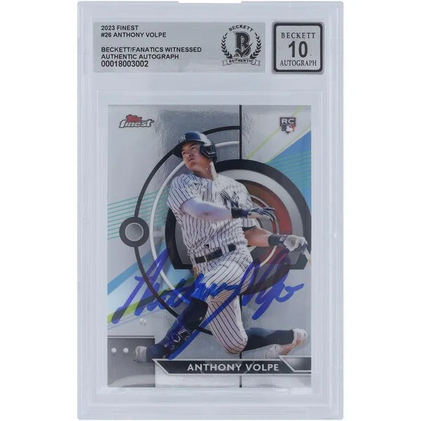 Anthony Volpe Signed 2023 Topps Finest #26 Rookie Card | Grade 10