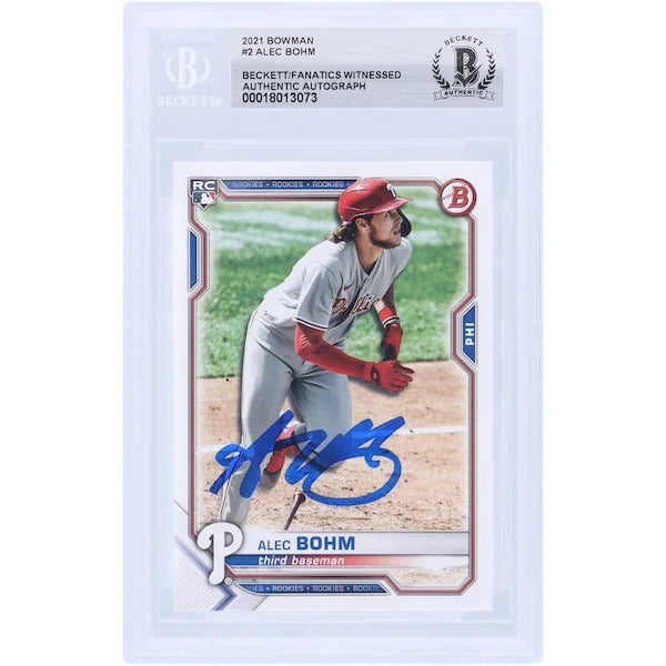 Alec Bohm Signed 2021 Bowman #2 Rookie Card | Authenticated