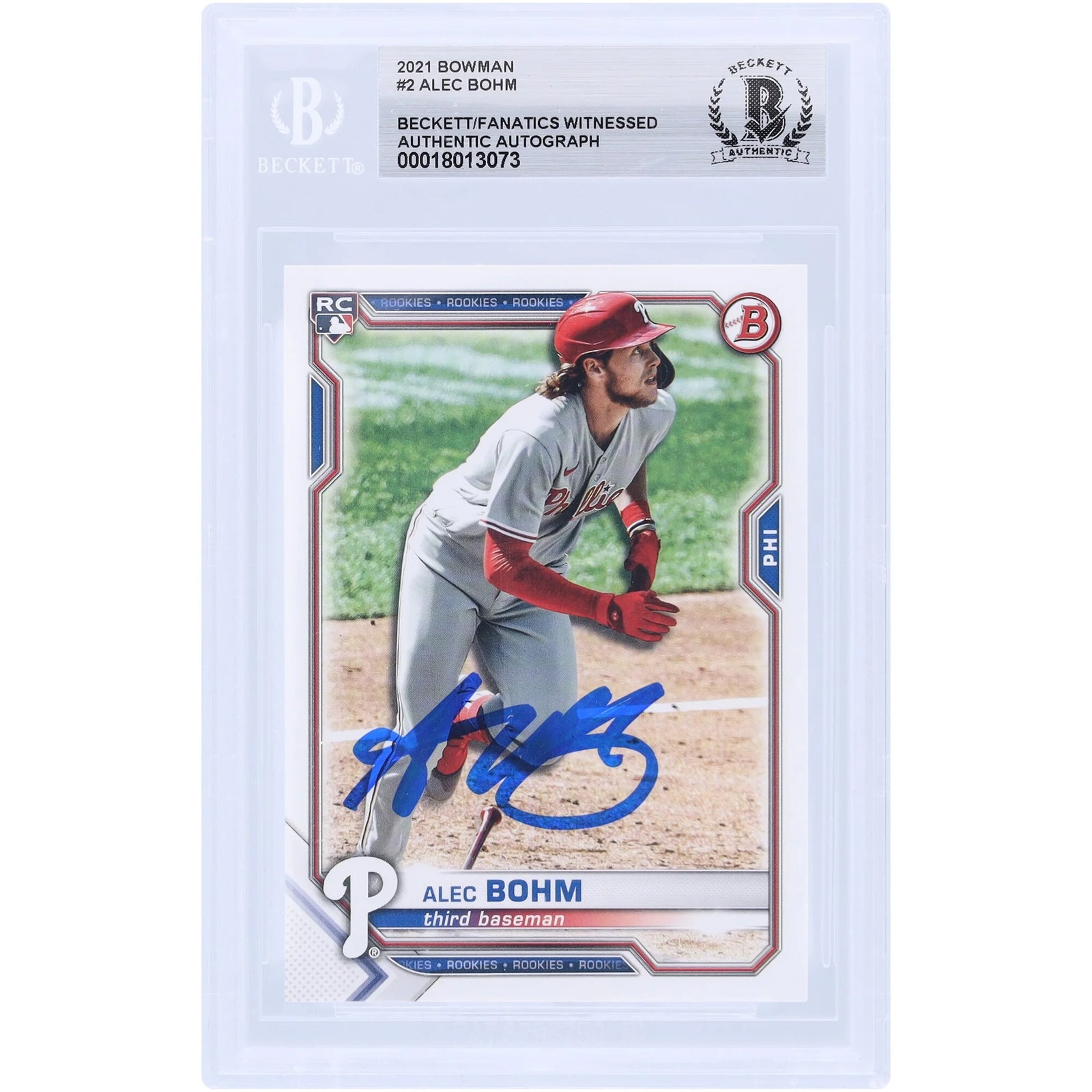 Alec Bohm Signed 2021 Bowman #2 Rookie Card | Authenticated