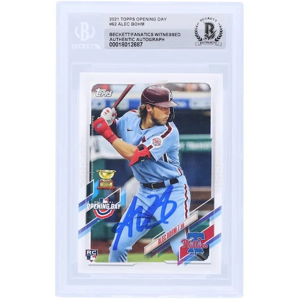 Alec Bohm Signed 2021 Topps Opening Day #62 Rookie Card | Authenticated