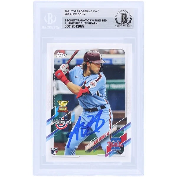 Alec Bohm Signed 2021 Topps Opening Day #62 Rookie Card | Authenticated