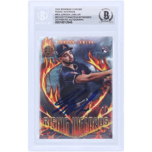 Jordan Lawlar Signed 2024 Bowman Chrome Rising Infernos Rookie Card | Authenticated