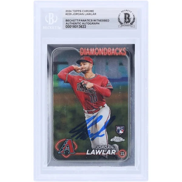 Jordan Lawlar Signed 2024 Topps Chrome #229 Rookie Card | Authenticated