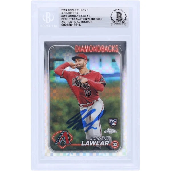Jordan Lawlar Signed 2024 Topps Chrome X-Fractor #229 Rookie Card | Authenticated