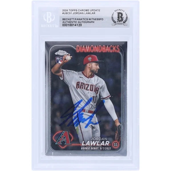 Jordan Lawlar Signed 2024 Topps Chrome Update Rookie Card | Authenticated
