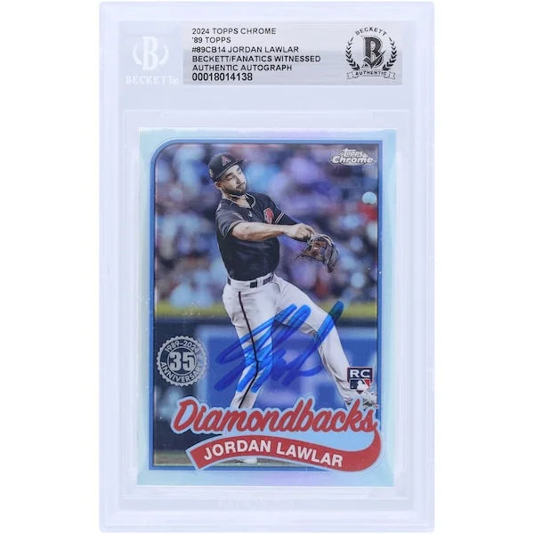 Jordan Lawlar Signed 2024 Topps Chrome 89 Topps Rookie Card | Beckett Authenticated