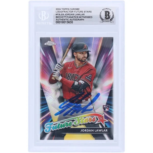 Jordan Lawlar Signed 2024 Topps Chrome Logofractor Future Stars Rookie Card | Beckett Auth
