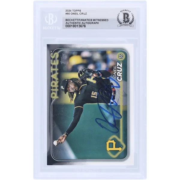 Oneil Cruz Signed 2024 Topps Series One #90 Card | Beckett Authenticated