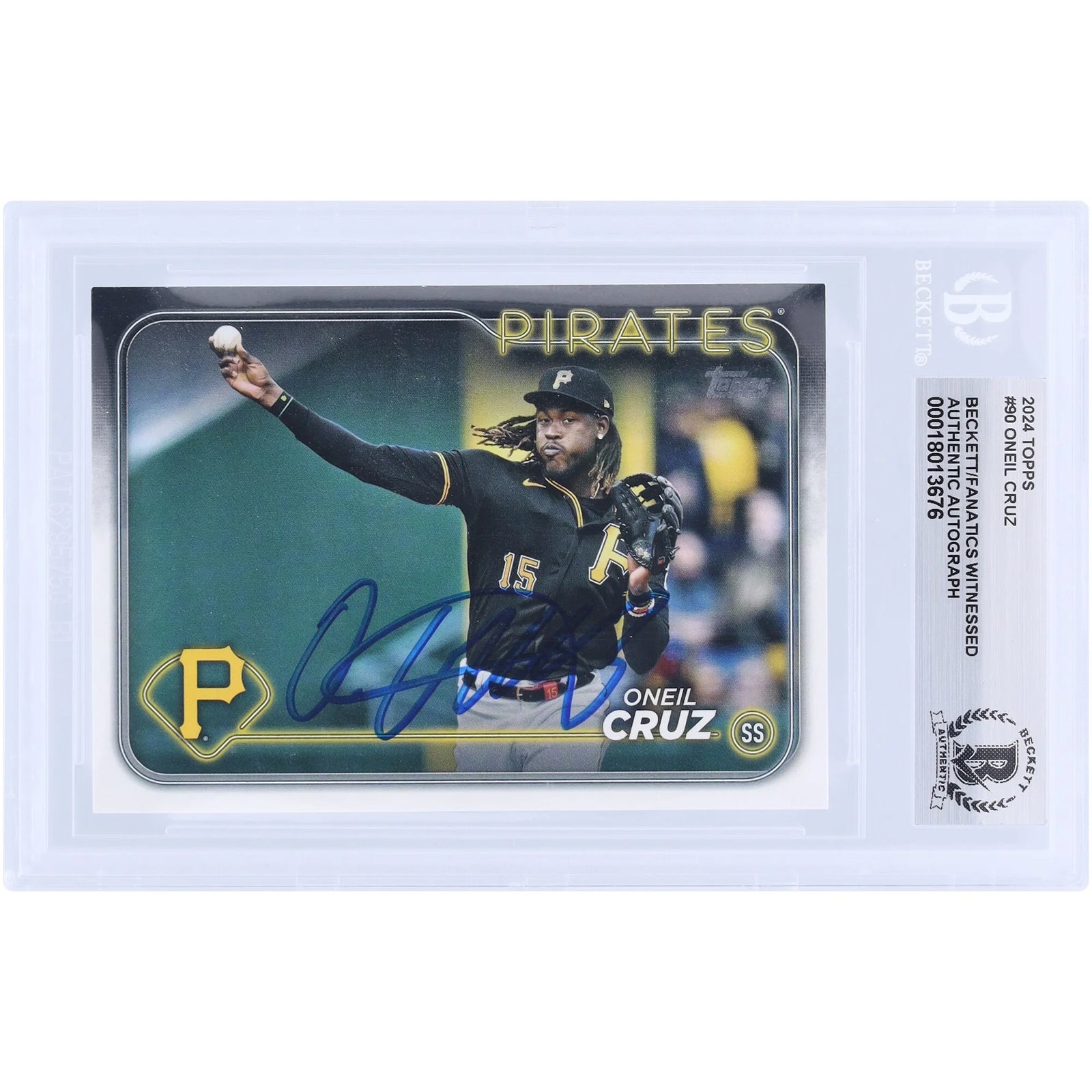 Oneil Cruz Signed 2024 Topps Series One #90 Card | Beckett Authenticated