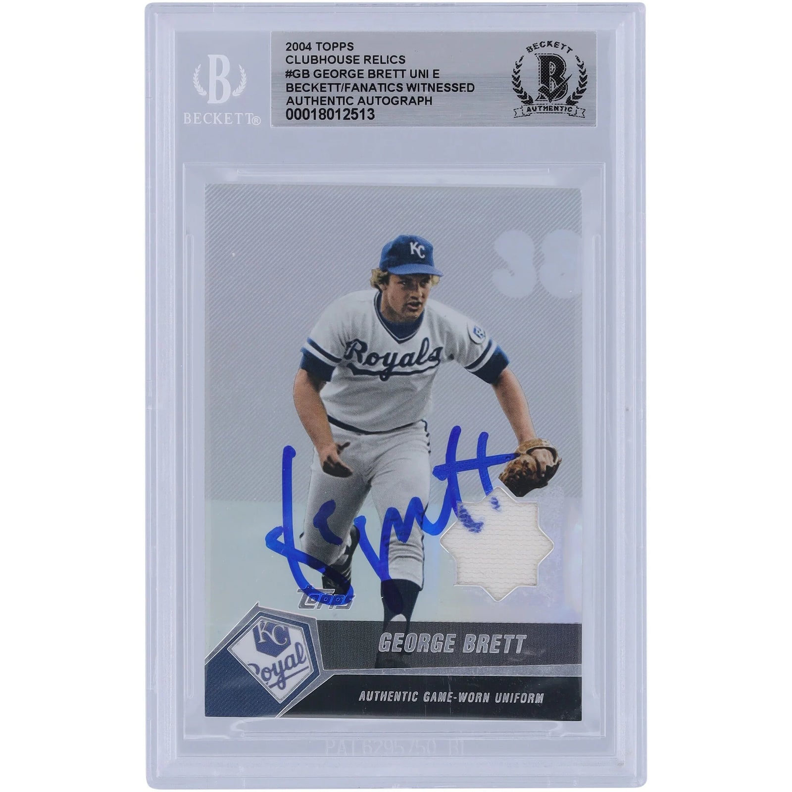 George Brett Signed 2004 Topps Clubhouse Jersey Relic Card | Beckett Authenticated