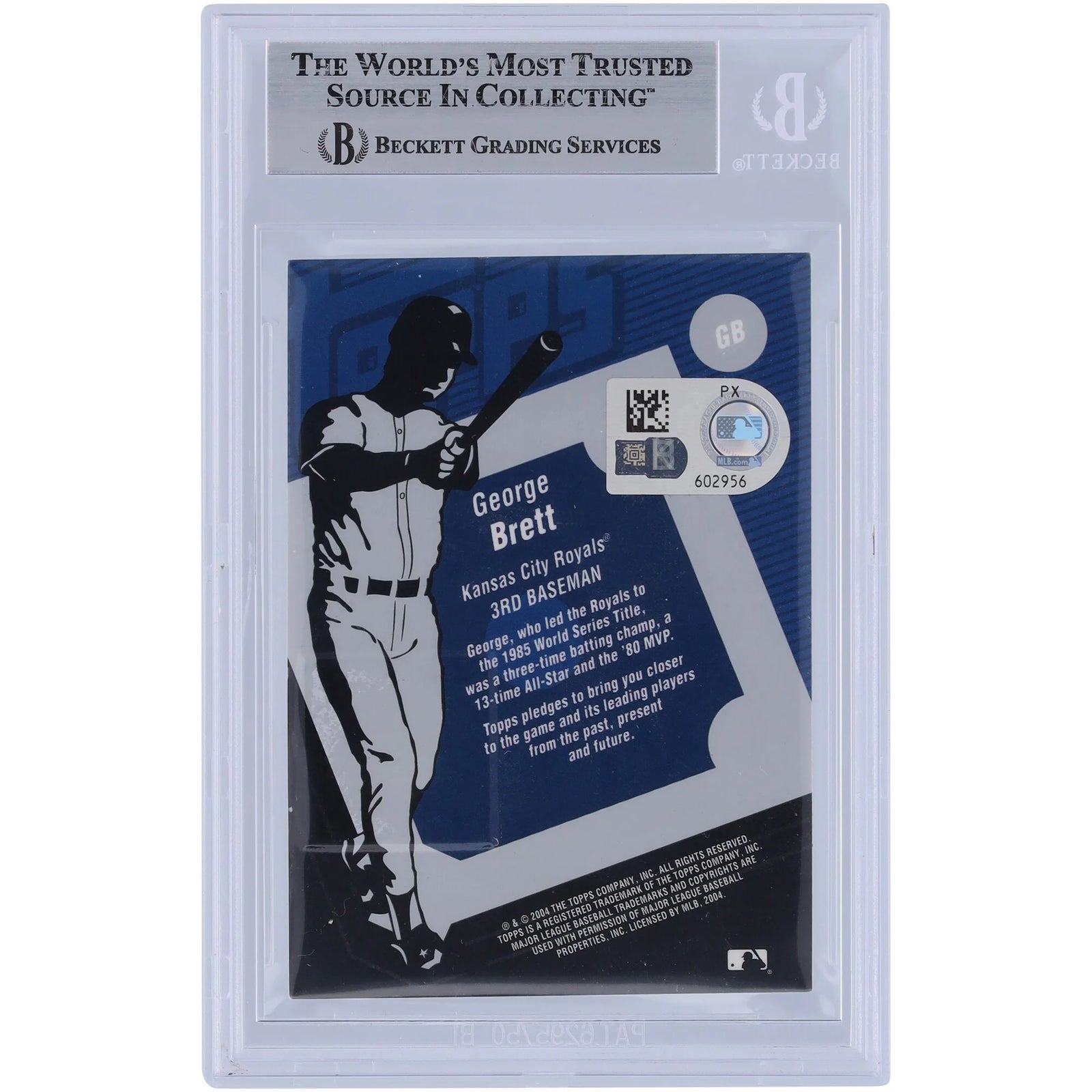 George Brett Signed 2004 Topps Clubhouse Jersey Relic Card | Beckett Authenticated