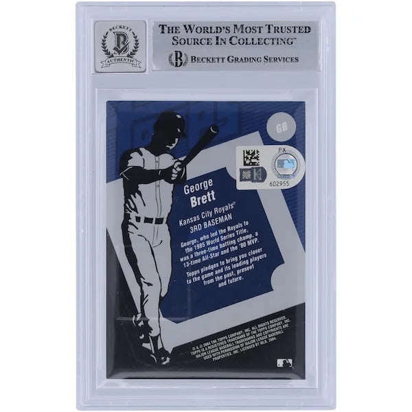 George Brett Signed 2004 Topps Clubhouse Jersey Relic Card | Graded 10
