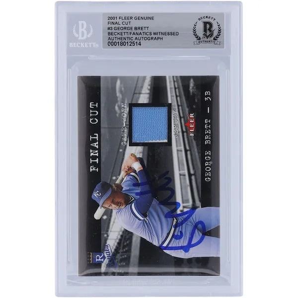 George Brett Signed 2001 Fleer Genuine Final Cut Jersey Relic Card | Beckett Authenticated