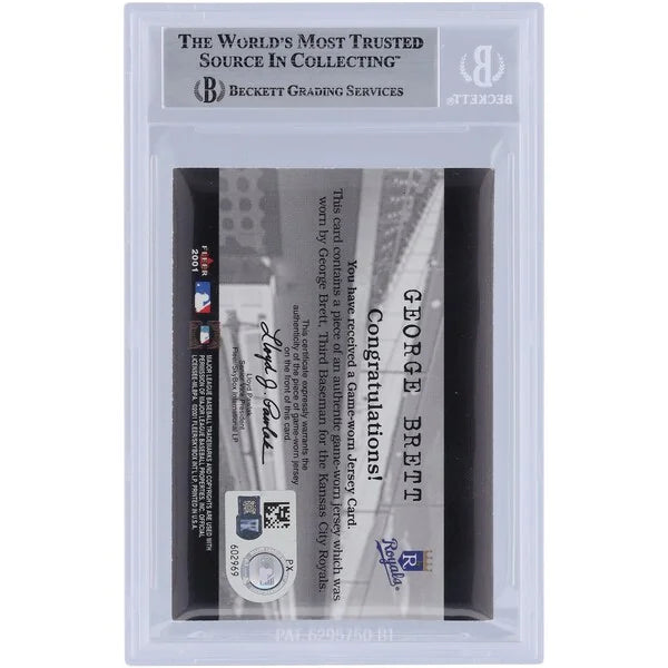 George Brett Signed 2001 Fleer Genuine Final Cut Jersey Relic Card | Beckett Authenticated
