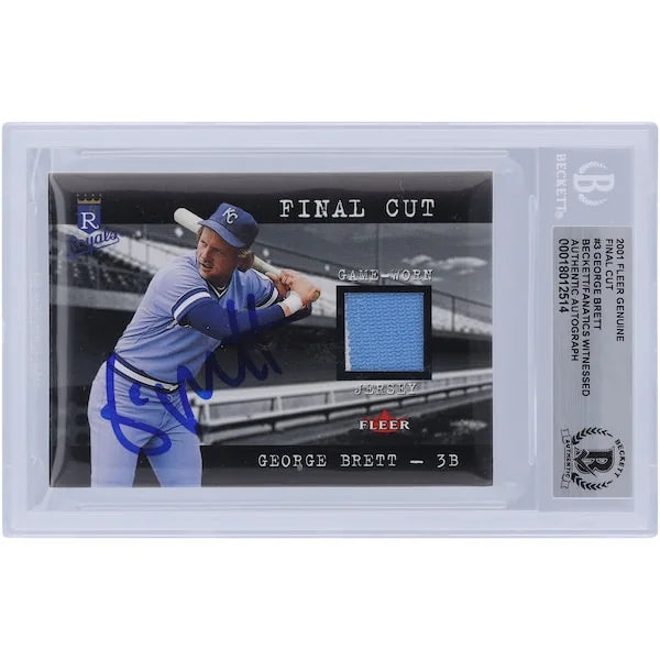 George Brett Signed 2001 Fleer Genuine Final Cut Jersey Relic Card | Beckett Authenticated