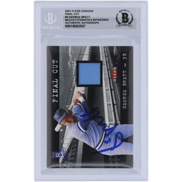 George Brett Signed 2001 Fleer Genuine Final Cut Jersey Relic Card | Graded 10