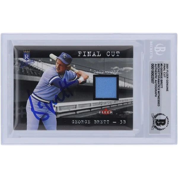 George Brett Signed 2001 Fleer Genuine Final Cut Jersey Relic Card | Graded 10