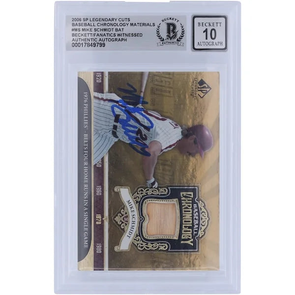 Mike Schmidt Signed 2006 Upper Deck Legendary Cuts Card | Graded 10