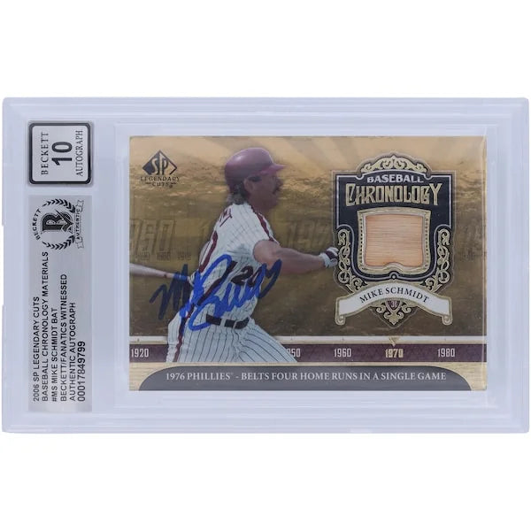 Mike Schmidt Signed 2006 Upper Deck Legendary Cuts Card | Graded 10