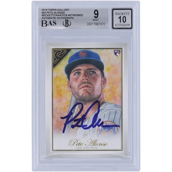 Pete Alonso Signed 2019 Topps Gallery #24 Rookie Card | Beckett Authenticated