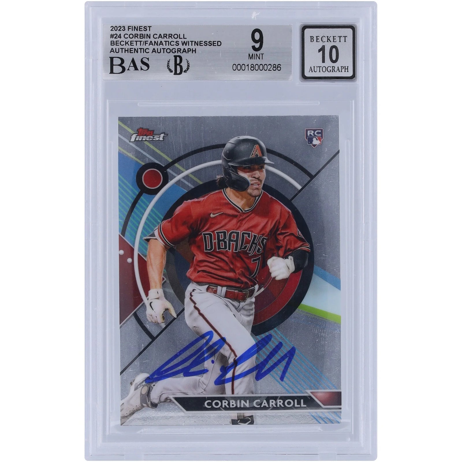 Corbin Carroll Signed 2023 Topps Finest #24 Rookie Card | Beckett Authenticated