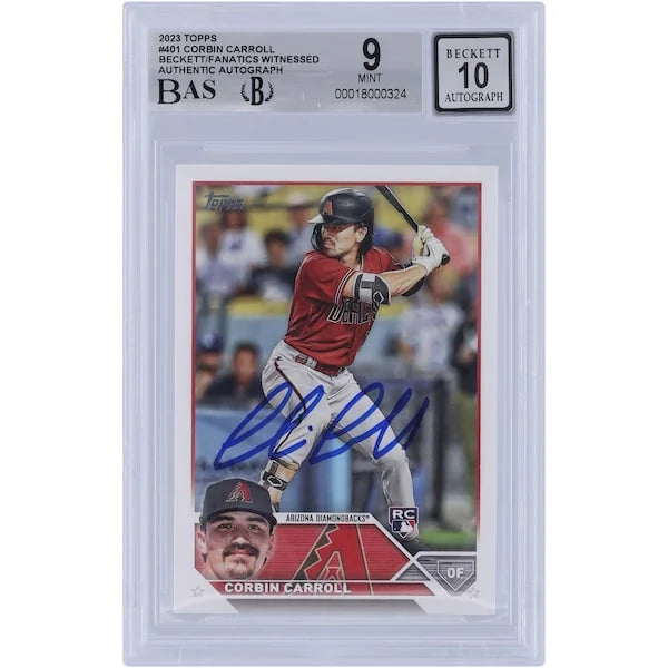 Corbin Carroll Signed 2023 Topps Series Two #401 Rookie Card | Beckett Authenticated 9/10