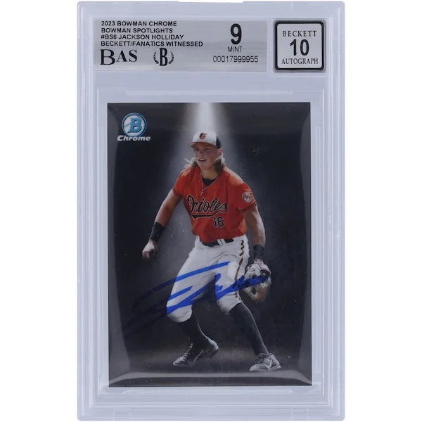 Jackson Holliday Signed 2023 Bowman Chrome Bowman Spotlights #BS-6 | Beckett Authenticated