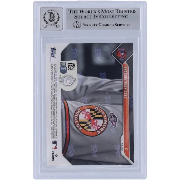 Grayson Rodriguez Signed 2023 Topps Now #57 Rookie Card | Beckett Authenticated 9