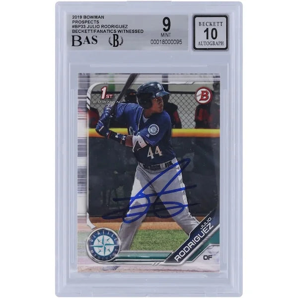 Julio Rodriguez Signed 2019 Bowman Prospects #BP-33 Card | Beckett Authenticated