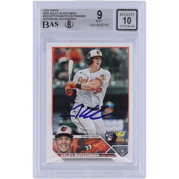 Adley Rutschman Signed 2023 Topps Series One #250 Rookie Card | Graded 9