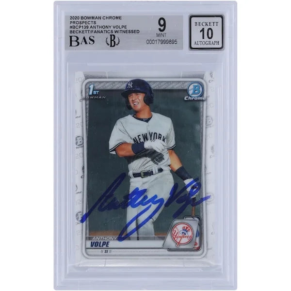 Anthony Volpe Signed 2020 Bowman Chrome Prospects #BCP-139 | Graded 9