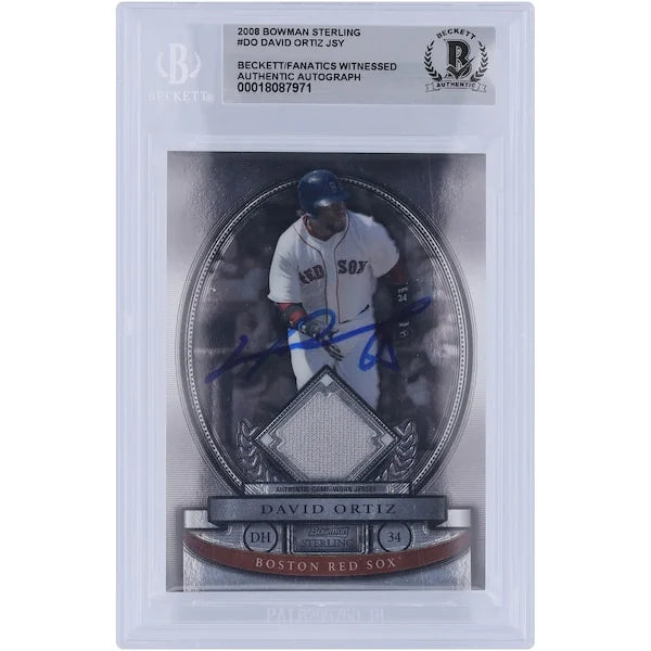 David Ortiz Signed 2008 Bowman Sterling Jersey Relic Card | #BS-DO