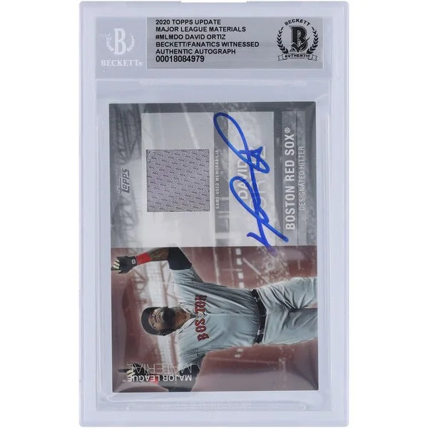 David Ortiz Signed 2020 Topps Update Major League Material Card | Beckett Authenticated