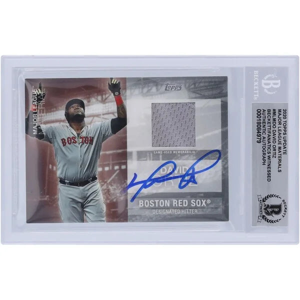 David Ortiz Signed 2020 Topps Update Major League Material Card | Beckett Authenticated