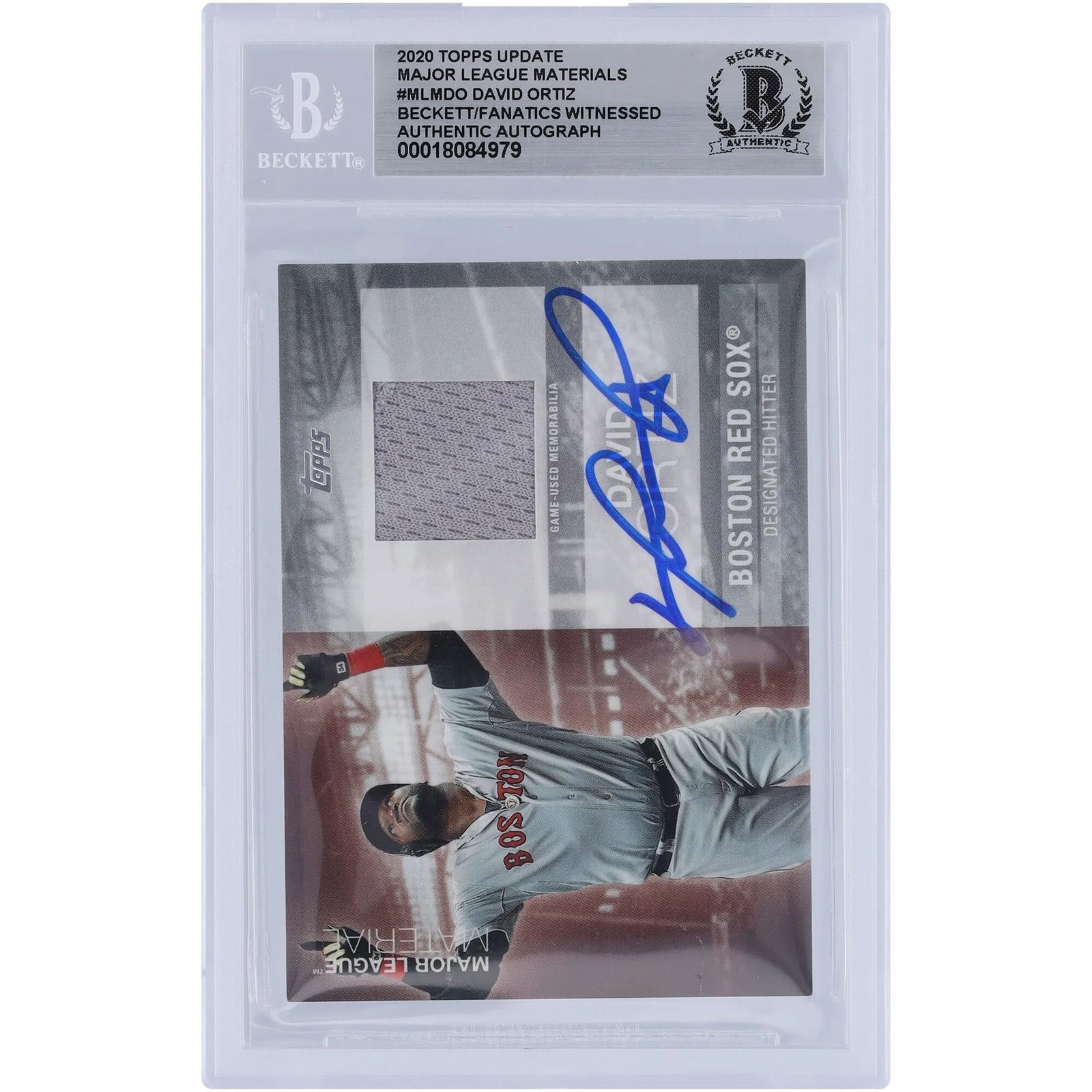 David Ortiz Signed 2020 Topps Update Major League Material Card | Beckett Authenticated