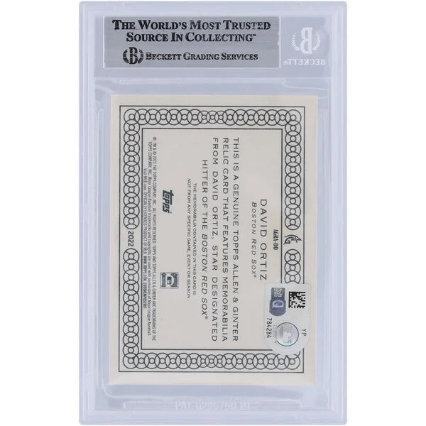 David Ortiz Signed 2022 Topps Allen & Ginter Relic Card | Beckett Authenticated