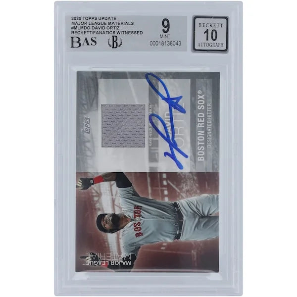 David Ortiz Signed 2020 Topps Update Major League Material Jersey Relic Card | Graded 9